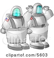 Poster, Art Print Of American Man And Woman Traveling To Space On A Nasa Shuttle