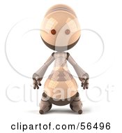 3d Robie Robot Character Facing Front by Julos