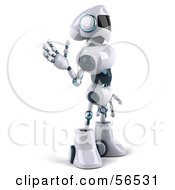 3d Techno Robot Character Waving Version 2 by Julos