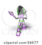 3d Speaker Robot Character Walking Forward And Gesturing Version 3 by Julos