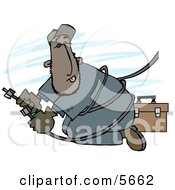 Poster, Art Print Of Mexican Repairman Working With Cable Wires