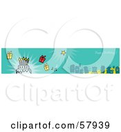 Poster, Art Print Of Green Happy Birthday Party People Banner