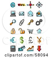 Digital Collage Of Internet And Business Icons
