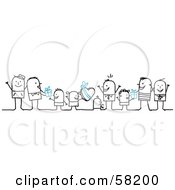 Poster, Art Print Of Stick People Character Dads Receiving Gifts From Their Children