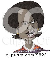 66th United States Secretary Of State Condoleezza Rice Caricature Clipart Illustration