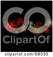 Poster, Art Print Of Line Of Blurred Sparkling Lights Spanning A Black Background