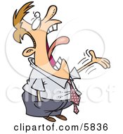 Man Complaining And Screaming Clipart Illustration