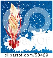 Royalty Free RF Clipart Illustration Of Gold And Red Sparks Shooting Out Of An Open Red Christmas Present by MilsiArt