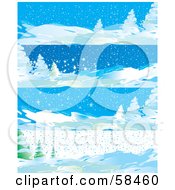 Poster, Art Print Of Digital Collage Of Four Winter Landscape Banners