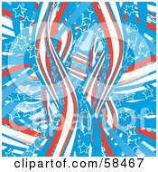 Poster, Art Print Of Background Of American Banners And Stars - Version 2