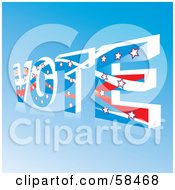 Royalty Free RF Clipart Illustration Of A Patriotic American Vote Background Version 1 by MilsiArt