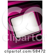 Poster, Art Print Of Pink 3d Curved Frame Around White Space
