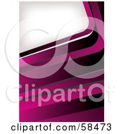 Royalty Free RF Clipart Illustration Of A Pink 3d Curving Border Around White Space