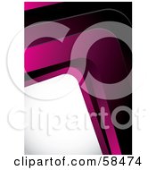 Poster, Art Print Of Pink 3d Curving Corner Around White Space