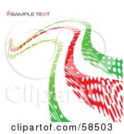 Red And Green Curvy Line Background With Sample Text