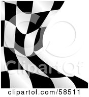 Waving Race Flag Background On White - Version 2