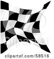 Royalty Free RF Clipart Illustration Of A Waving Race Flag Background On White Version 5 by MilsiArt