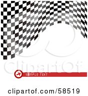 Royalty Free RF Clipart Illustration Of A Waving Race Flag Background On White Version 7 by MilsiArt