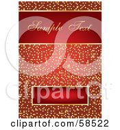 Poster, Art Print Of Beautiful And Elegant Red And Gold Tile Invitation Background