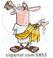 Male Decision Maker With His Thumb Down Clipart Illustration