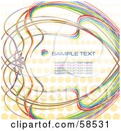 Royalty Free RF Clipart Illustration Of A Rainbow Halftone Background With Sample Text Version 1 by MilsiArt