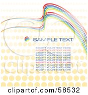 Poster, Art Print Of Rainbow Halftone Background With Sample Text - Version 2