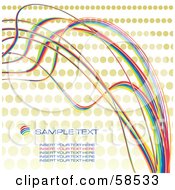 Poster, Art Print Of Rainbow Halftone Background With Sample Text - Version 3