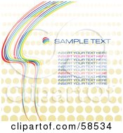 Poster, Art Print Of Rainbow Halftone Background With Sample Text - Version 4