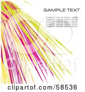 Poster, Art Print Of Green And Pink Watercolor Stroke Background With Sample Text - Version 1