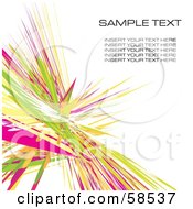 Poster, Art Print Of Green And Pink Watercolor Stroke Background With Sample Text - Version 2