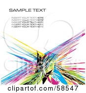 Royalty Free RF Clipart Illustration Of A Colorful Watercolor Stroke Background With Sample Text Version 8