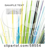 Poster, Art Print Of Green And Blue Watercolor Stroke Background With Sample Text - Version 1