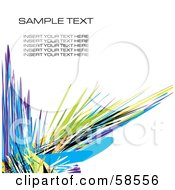 Poster, Art Print Of Green And Blue Watercolor Stroke Background With Sample Text - Version 3