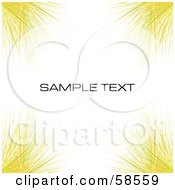 Yellow Watercolor Stroke Background With Sample Text - Version 3
