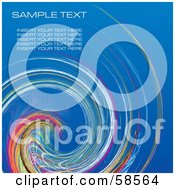 Poster, Art Print Of Rainbow Watercolor Swirl Background With Sample Text - Version 1