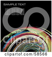 Poster, Art Print Of Rainbow Watercolor Swirl Background With Sample Text - Version 3