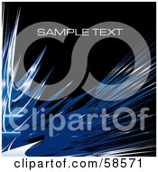 Poster, Art Print Of Blue Watercolor Stroke Background With Sample Text - Version 2