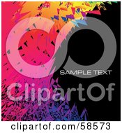Royalty Free RF Clipart Illustration Of A Vibrant Watercolor Stroke Background With Sample Text Version 1