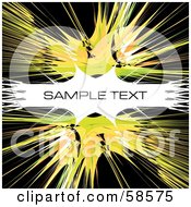 Royalty Free RF Clipart Illustration Of A Green Watercolor Burst Text Box With Sample Text