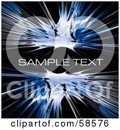 Poster, Art Print Of Blue Watercolor Burst Text Box With Sample Text