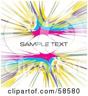 Colored Watercolor Burst Text Box With Sample Text by MilsiArt
