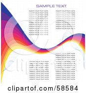 Poster, Art Print Of Wave Of Rainbow Lines And Paragraphs Of Sample Text