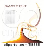 Royalty Free RF Clipart Illustration Of A Wave Of Brown Lines And Paragraphs Of Sample Text Version 1