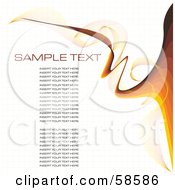 Poster, Art Print Of Wave Of Brown Lines And Paragraphs Of Sample Text - Version 2