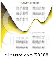 Royalty Free RF Clipart Illustration Of A Wave Of Green Lines And Paragraphs Of Sample Text