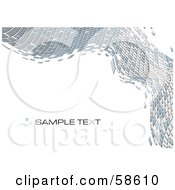 Poster, Art Print Of Gray Tile Wave Mosaic Background With Sample Text - Version 2