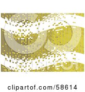 Poster, Art Print Of Gold Tile Wave Mosaic Background - Version 2