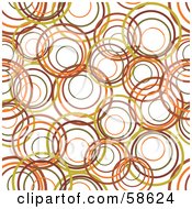 Poster, Art Print Of Background Of Olive Green Brown And Orange Rings On White