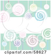 Poster, Art Print Of Pastel Background Of Suckers And A Blank White Text Space