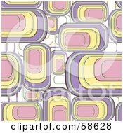 Poster, Art Print Of Background Of Retro Styled Purple Pink And Yellow Rectangles